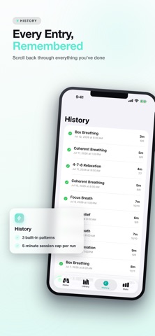 BreathSpace: Calm Breathing iPhone screenshot