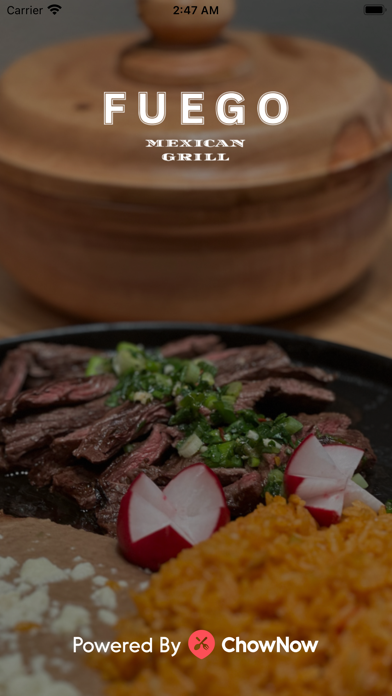 Fuego Mexican Grill app screenshot
