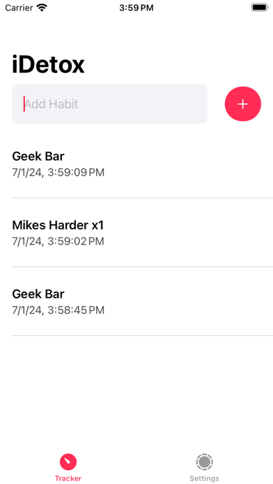 iDetox: Bad Habit Tracker Screenshot