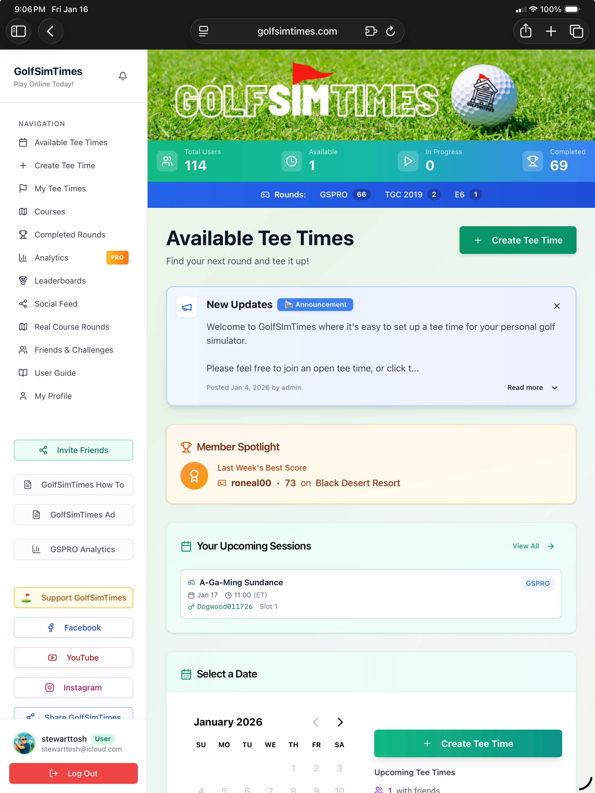 GolfSimTimes
