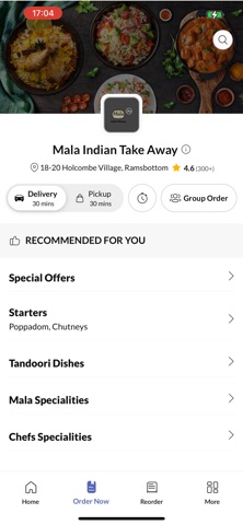 Mala Indian Take Away app screenshot 2