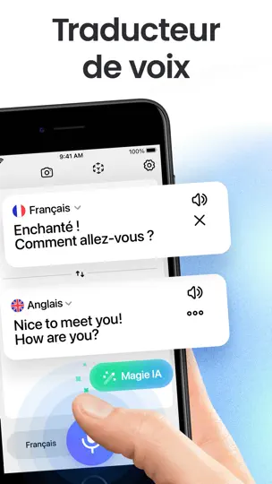 Capture d'écran de Traducteur Vocal: AI Translate sur iPhone 2