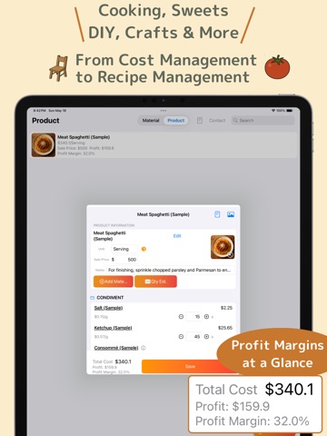 Calculadora de Costo iPad screenshot 1