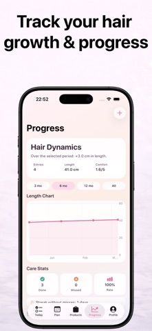 Hair Growth Journal iPhone screenshot