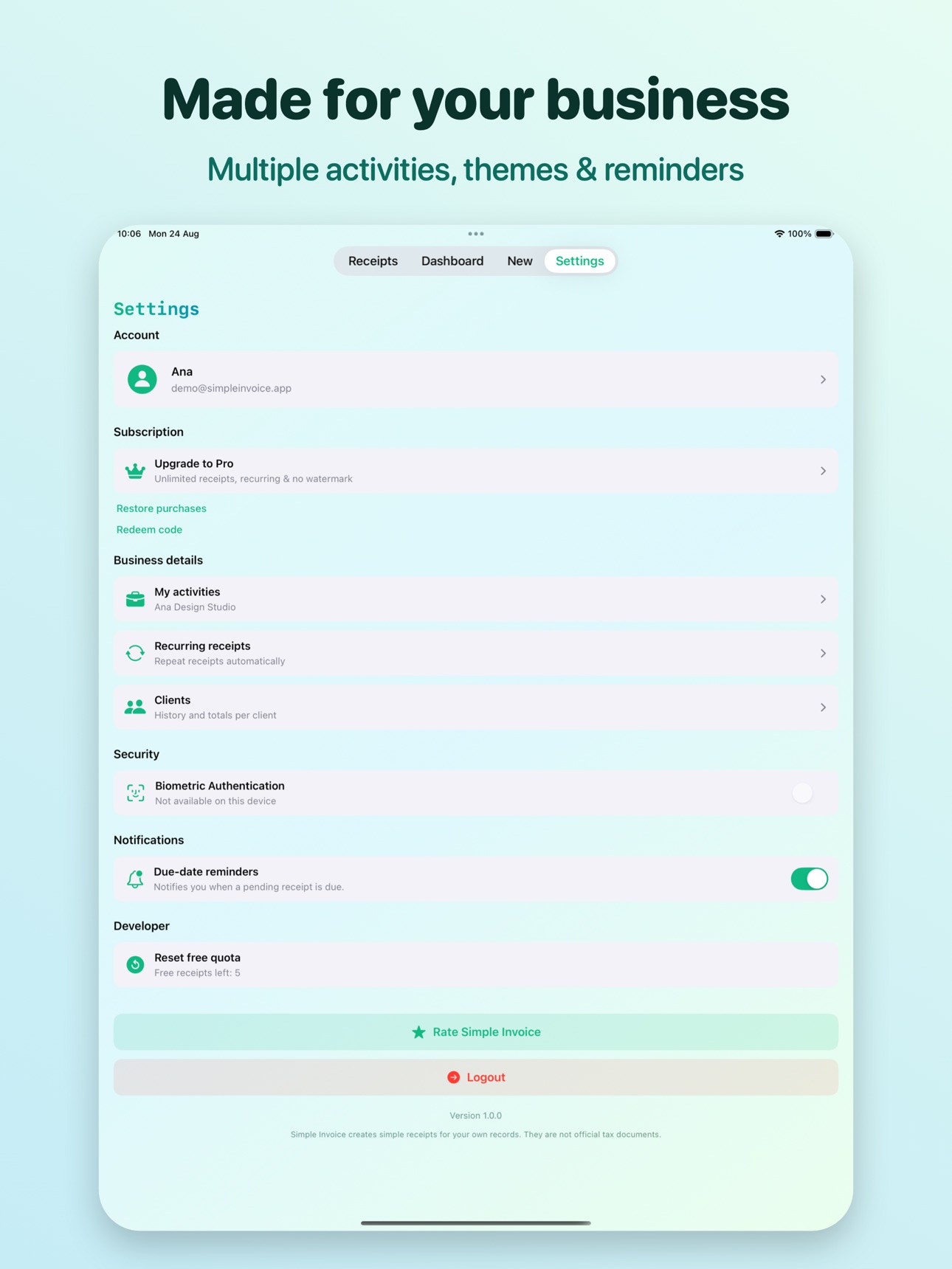 Screenshot 8 of Simple Invoice: Receipt Maker