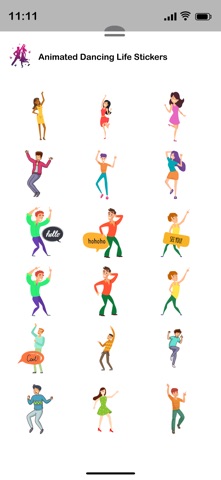 Animated Dancing Life Stickers iPhone screenshot