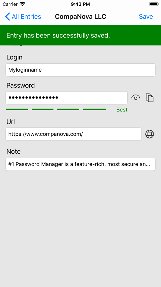 #6. #1 Password Manager (iOS) By: CompaNova LLC