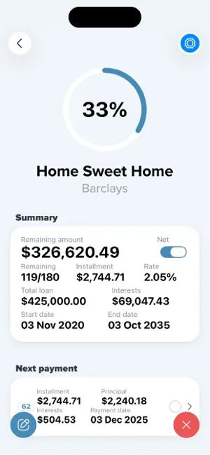 CreditO - loan manager screenshot 2