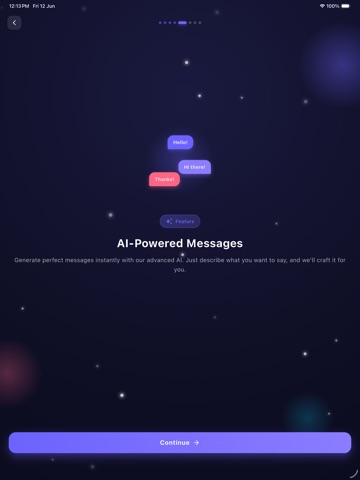 AI Text Message Assistant iPad screenshot