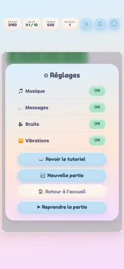 Capture d'écran de Keytris sur iPhone 5