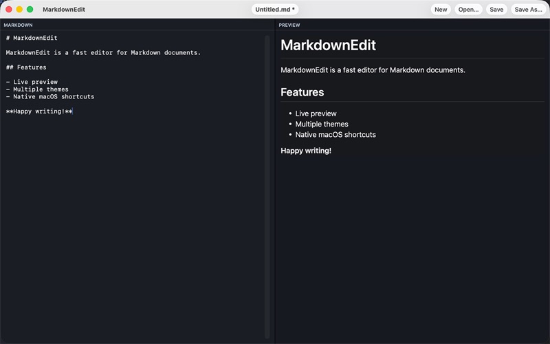 MarkdownEdit app screenshot