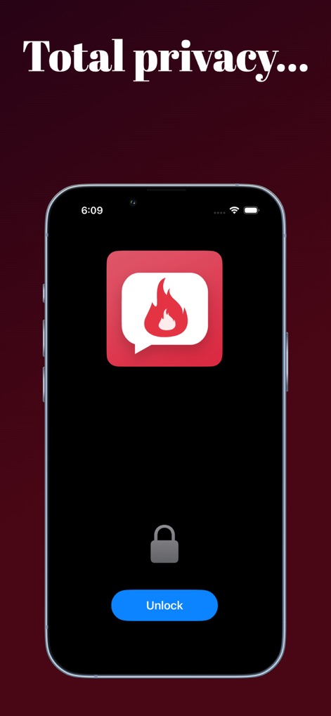 Spicy Chat AI - Ensure complete discretion with the dedicated app lock screen, protecting conversations through a secure entry point and a prominent 'Unlock' button.