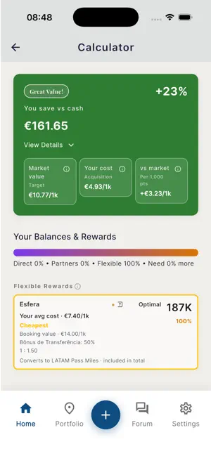 Pointfolio: Miles & Points screenshot 4