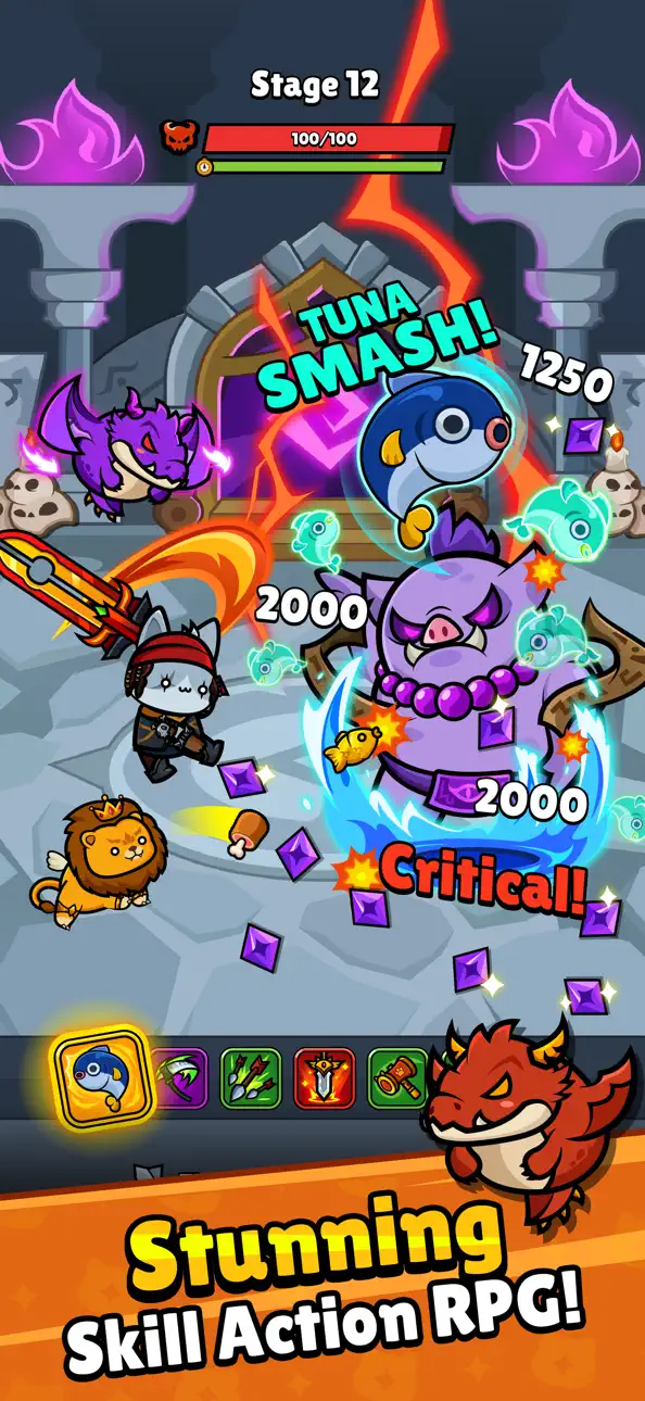 Meow Knights: Idle RPG iOS Mod IPA screenshot 6 - iOS game interface