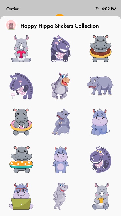 Happy Hippo Sticker Collection