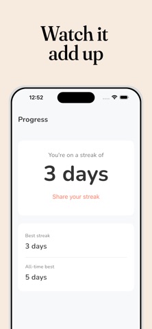 a habit - only one at a time iPhone screenshot
