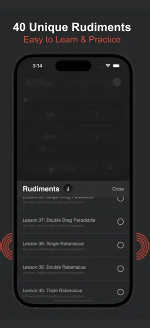 Rudiment Pro Metronome screenshot 2