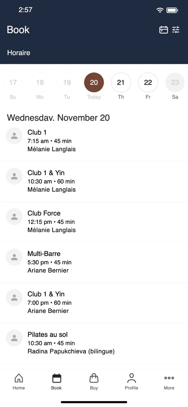 Screenshot #3 pour Yoga Club - Montreal