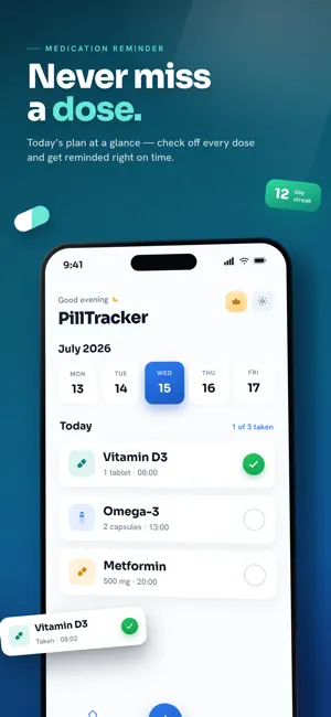 Pill Tracker: Pill Reminder screenshot 1