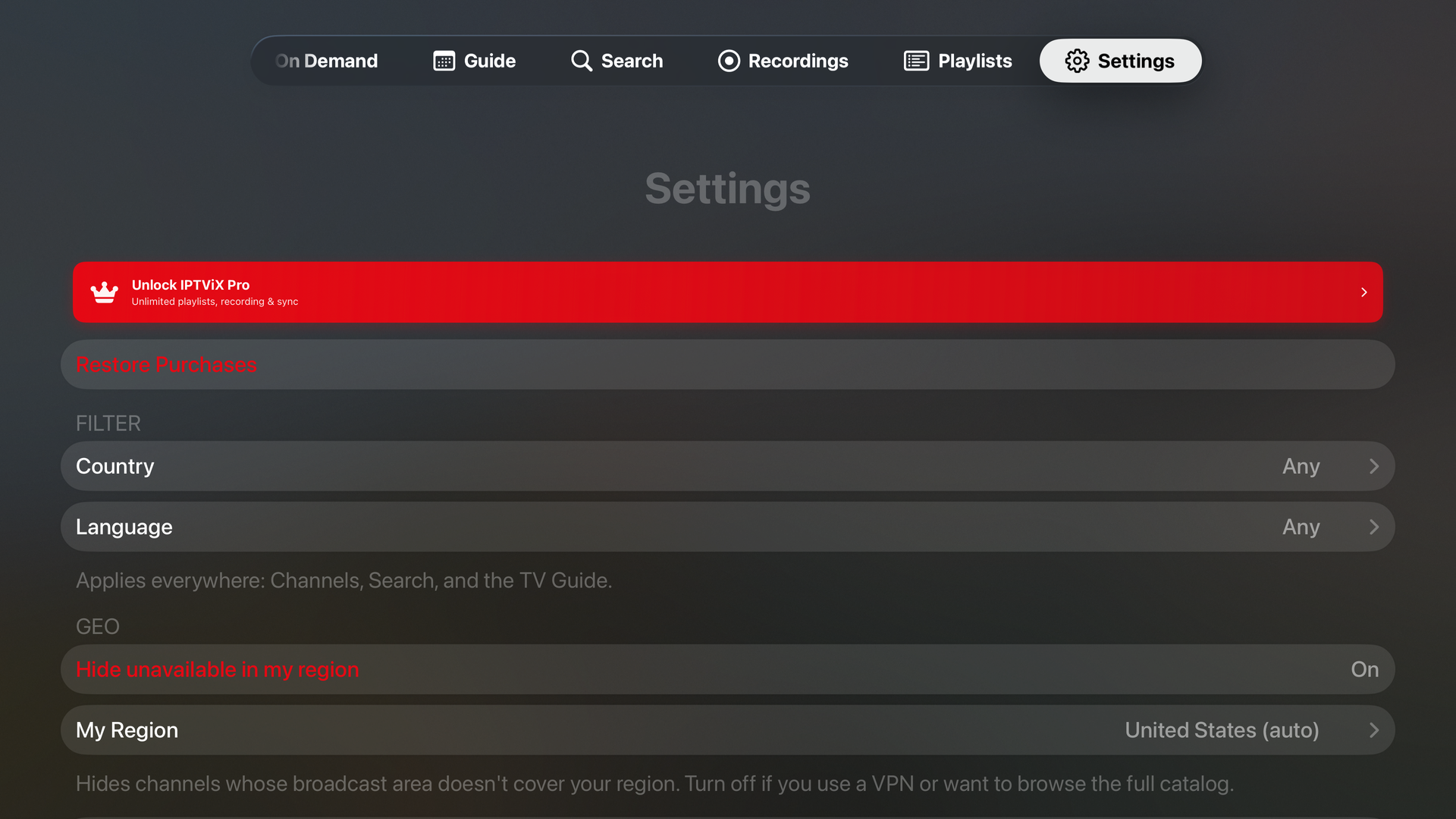 IPTV Player & TV Guide: IPTViX screenshot 24