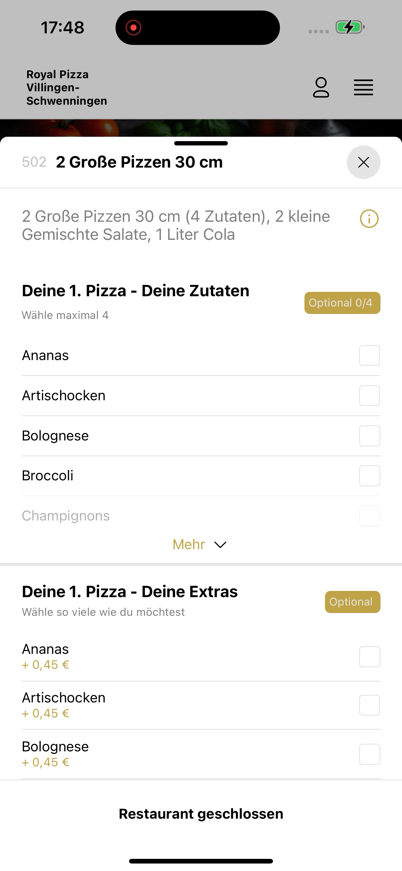 Royal Pizza Schwenningen screenshot 7