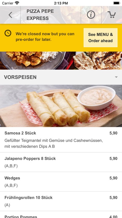 Pepe Pizza Lieferservice