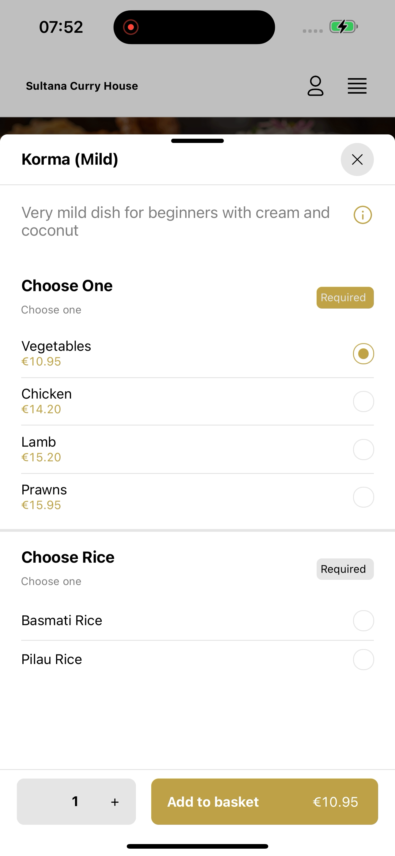 Sultana Curry House screenshot 5