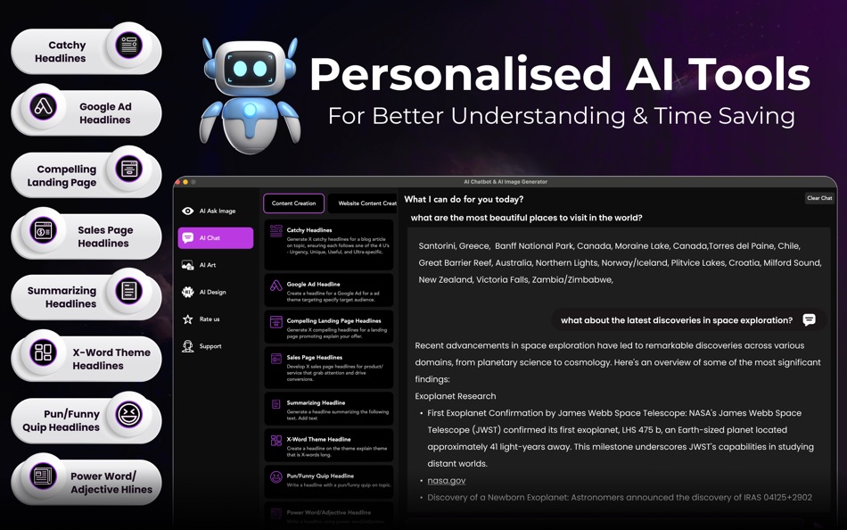 #2. AI Chatbot-Ask Seek Assistant (macOS) 由: Zulqarnain Mustafa