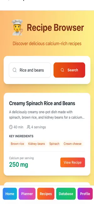 Calcium From Foods: Tracker screenshot 2
