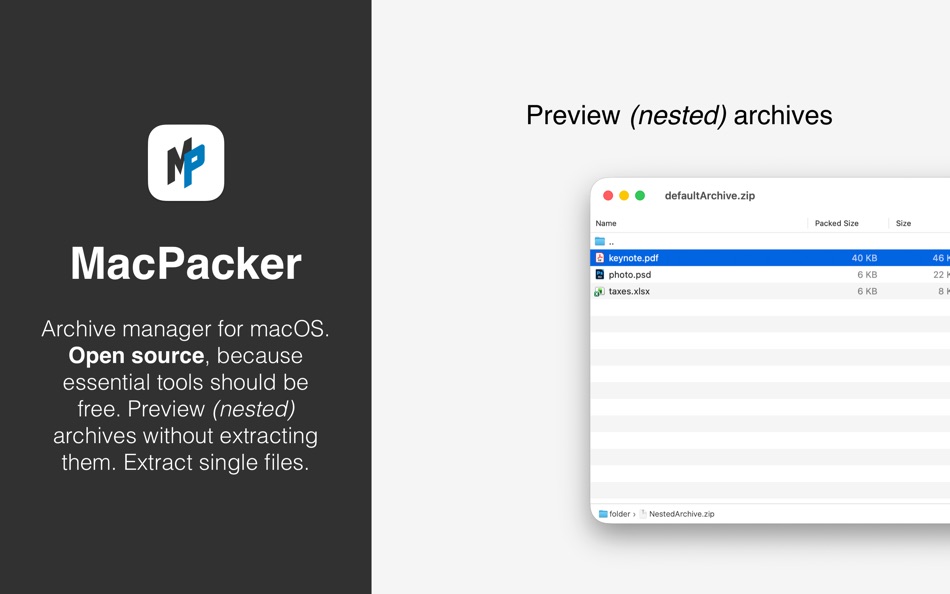 #1. MacPacker (macOS) Podle: Stephan Arenswald