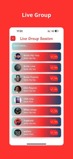 Vibesetter-Music Group Session screenshot 3