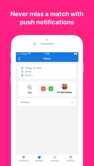 Tournify iPhone screenshot 3 - Sports app