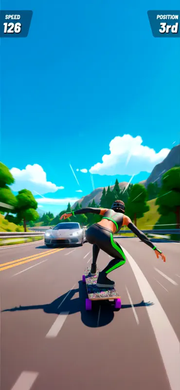 Downhill Skate Race Game screenshot 7 of 7