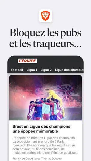 Capture d'écran de Brave - Navigateur Web Privé sur iPhone 2