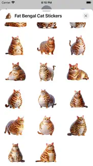 fat bengal cat stickers iphone screenshot 3