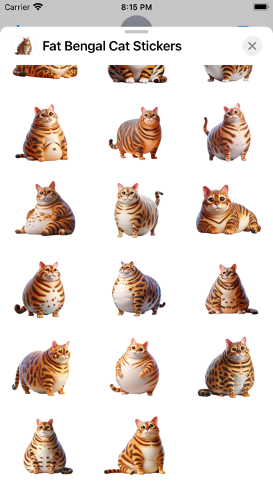 Screenshot #3 pour Fat Bengal Cat Stickers