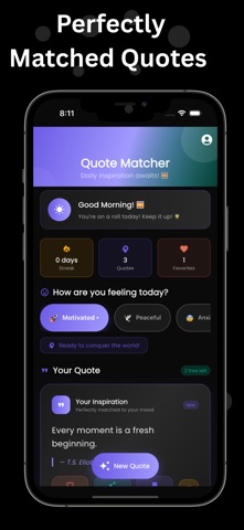 Motivation: Quote Matcher iPhone screenshot