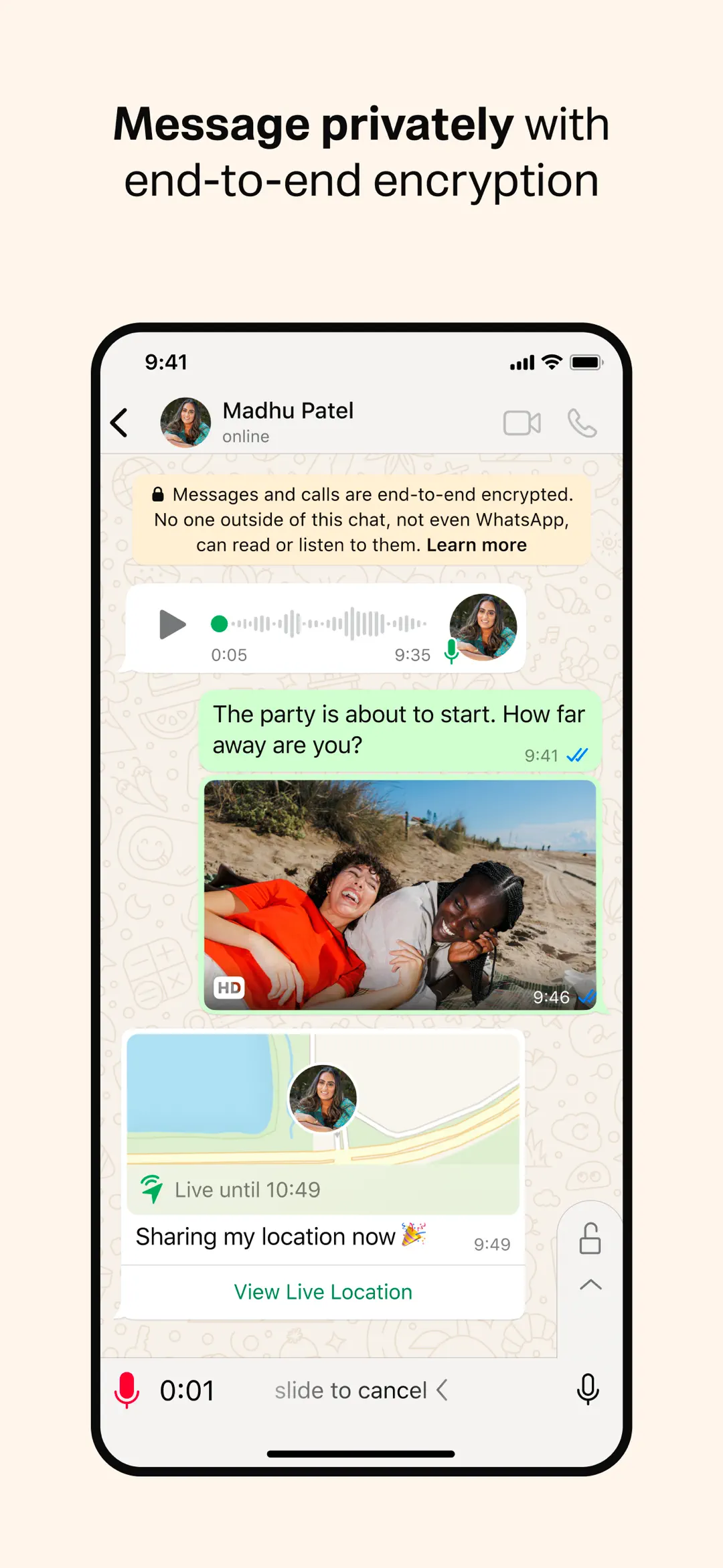 WhatsApp Messenger iPhone screenshot 2