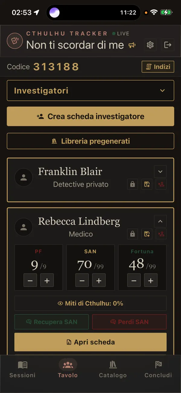 Cthulhu Tracker screenshot 2