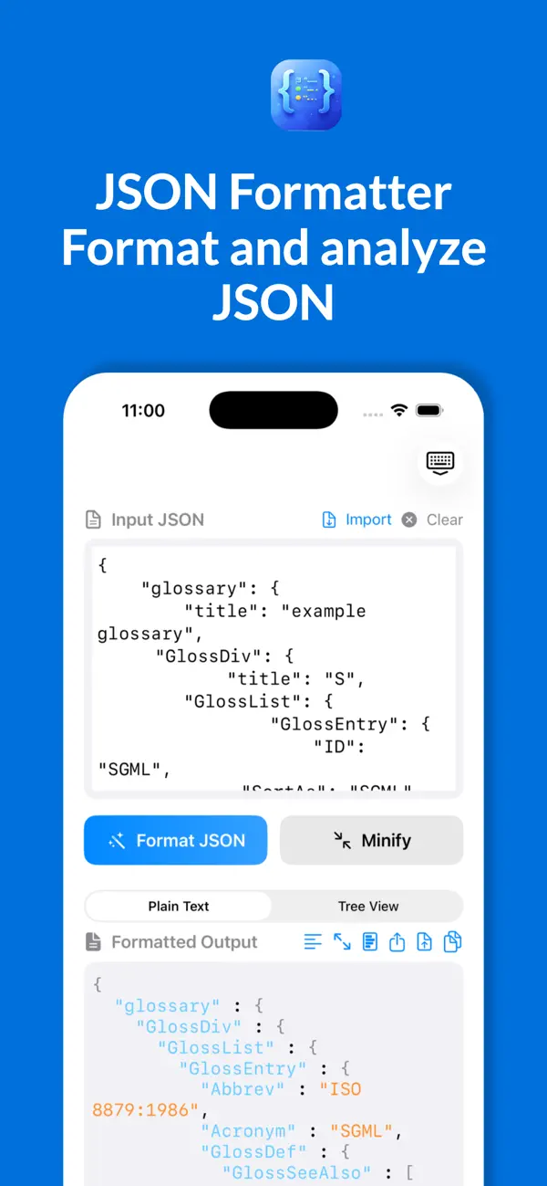 Screenshot #1 pour JSON Formatter Simple Parsing
