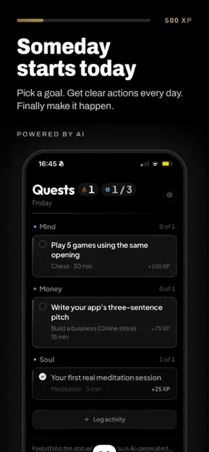 QuestBourne: AI Goal Coach screenshot 1