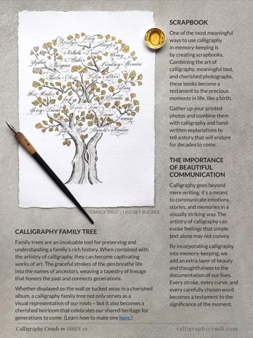 Calligraphy Crush Magazine iPad screenshot