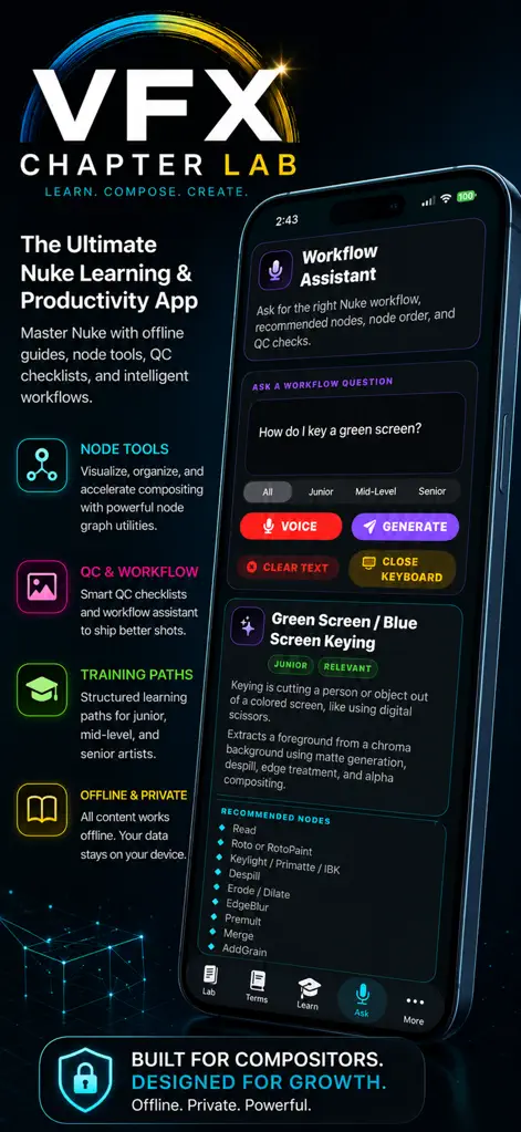 VFX Nuke Lab - Education App | MWM
