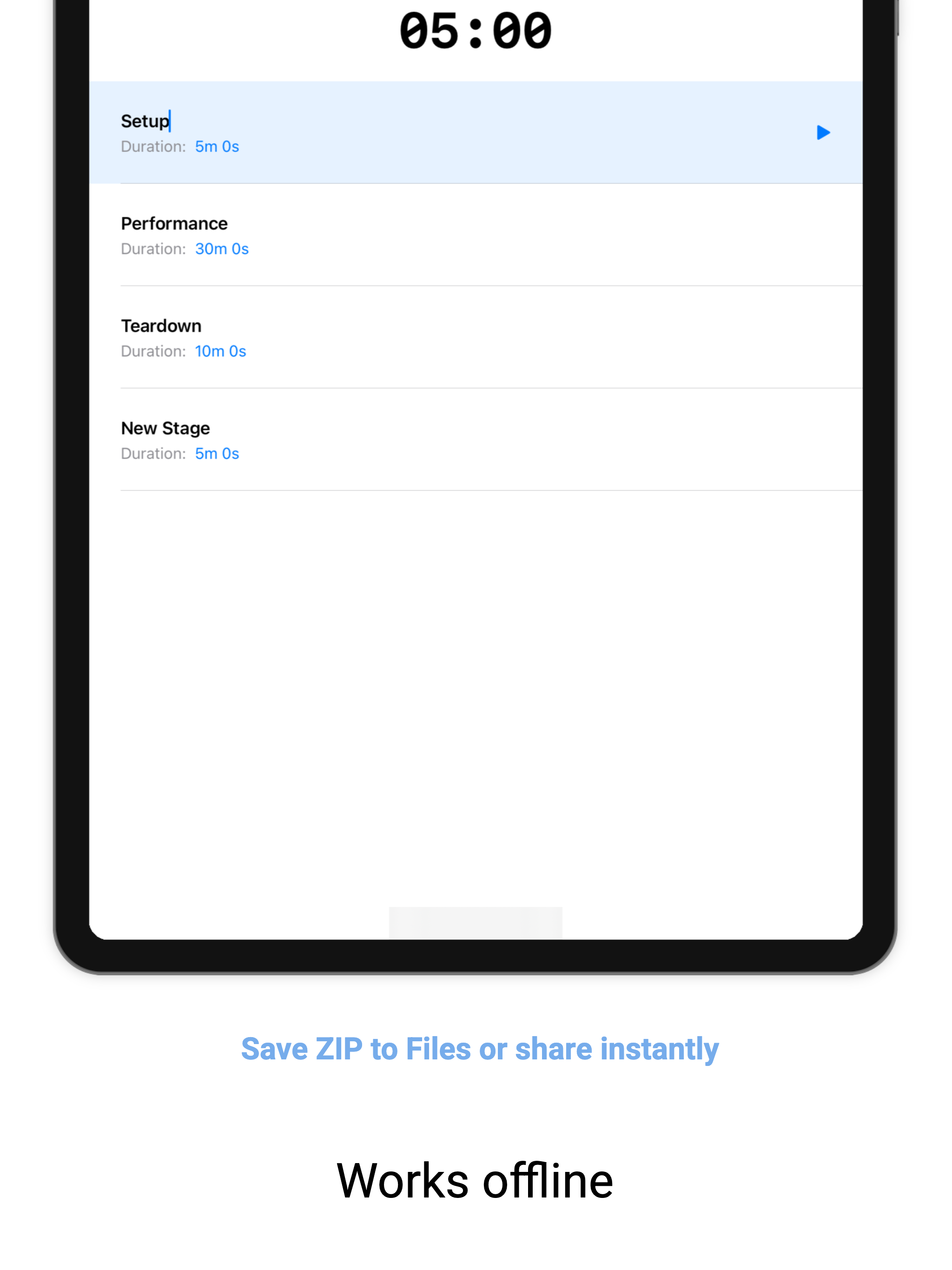 Stage Timer: Performance Timer