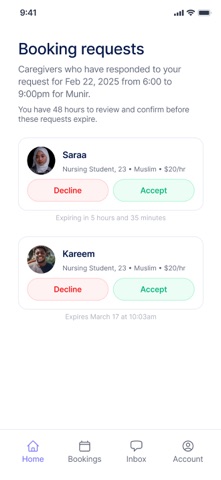 SaraaSits Sitter screenshot