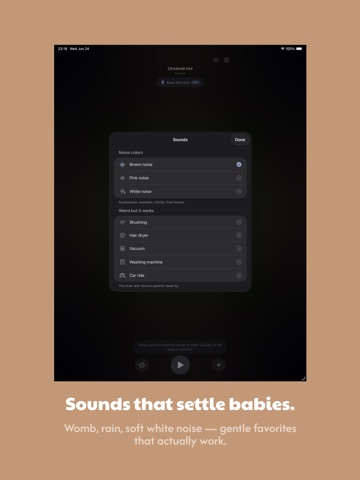 Tysha — Baby Sleep Sounds iPad screenshot