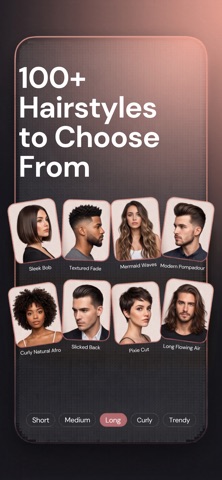 AI Hairstyle: Hair Color & Cut iPhone screenshot