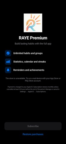 RAYE - Habit Tracker screenshot