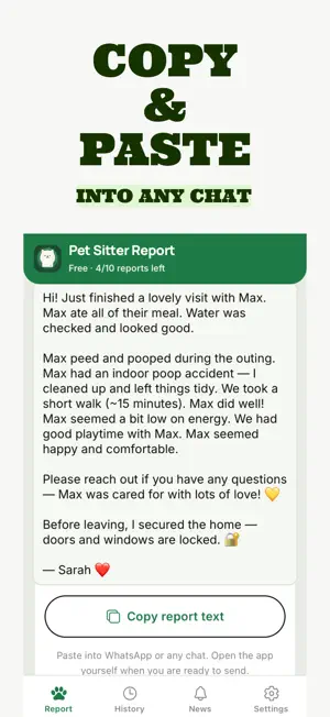 Pet Sitter Report screenshot 3