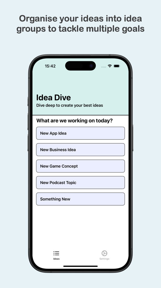 #5. Idea Dive: Spark Creativity (iOS) 由: Hacked Reality Studio